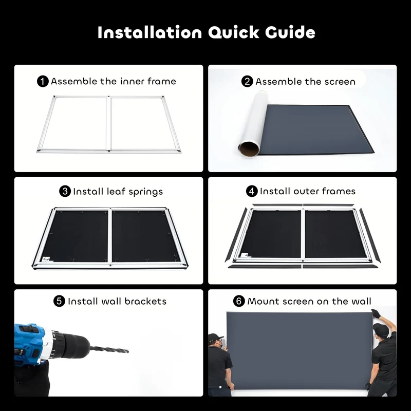 132 Inch NothingProjector Seamless Lenticular 4K UST 95% ALR Projector Screen