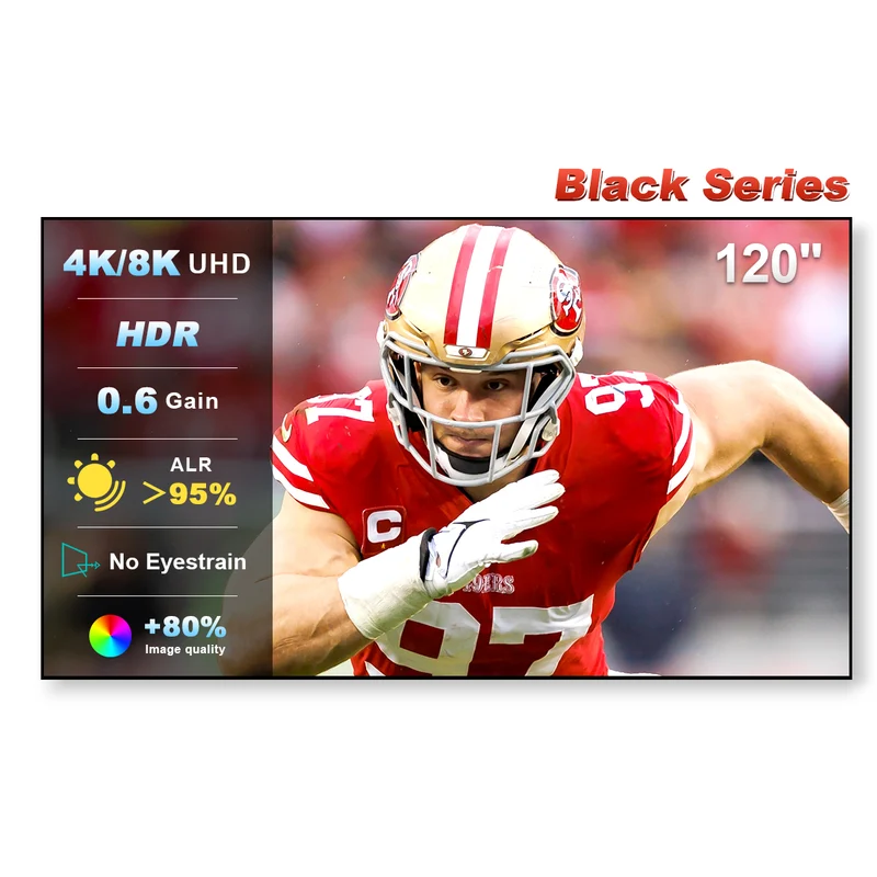 84''-150'' NothingProjector Black Series 95% ALR/CLR Ultra Short Throw Projector Screen