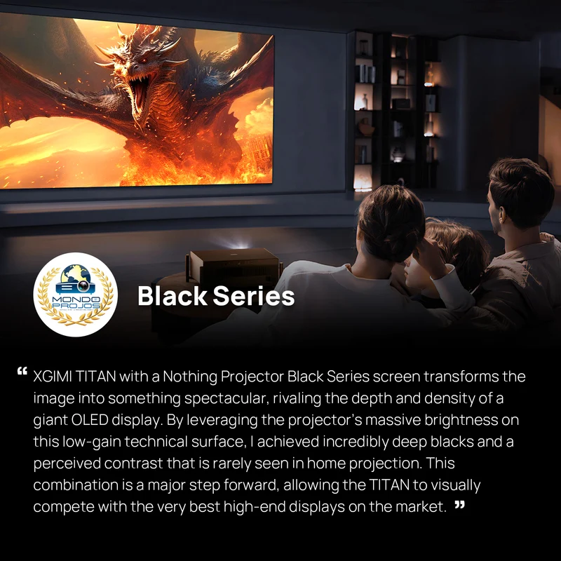 84''-150'' NothingProjector Black Series 95% ALR/CLR Ultra Short Throw Projector Screen