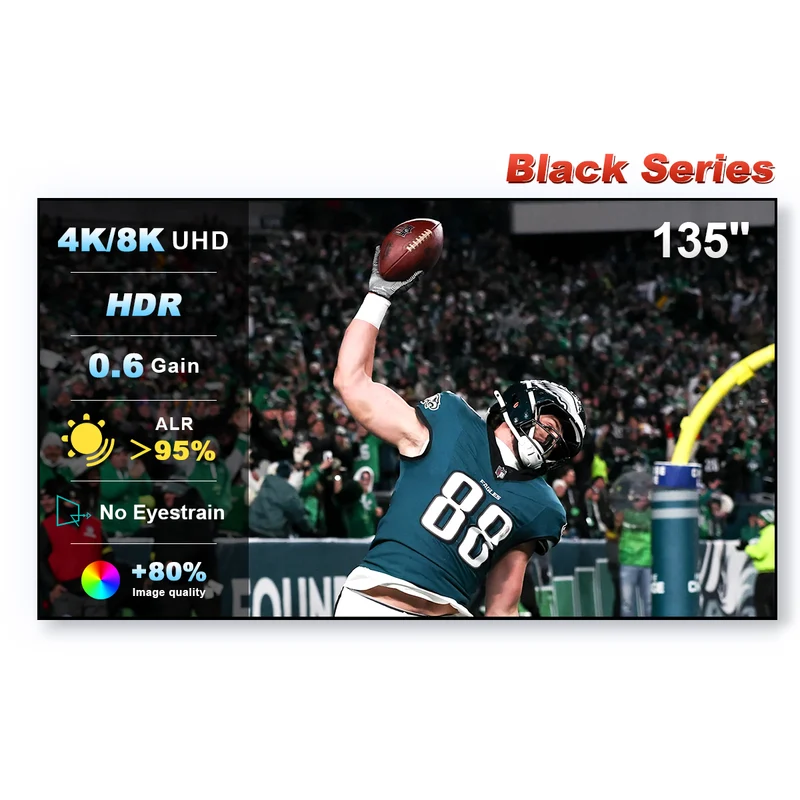84''-150'' NothingProjector Black Series 95% ALR/CLR Ultra Short Throw Projector Screen