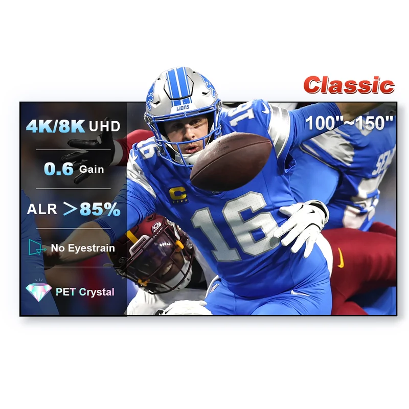100''-150'' NothingProjector PET Crystal Classic UST 85% ALR Projector Screen
