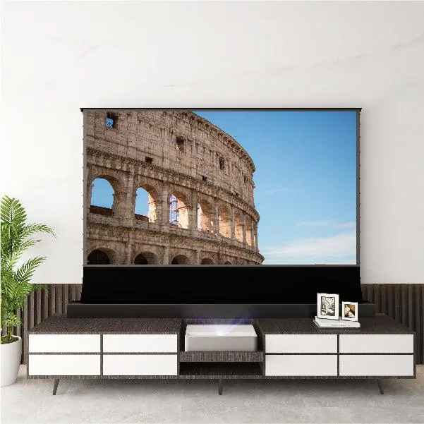 72"-120" VIVIDSTORM S PRO P Motorized 4K HD 3D Floor Rising UST ALR Projector Screen