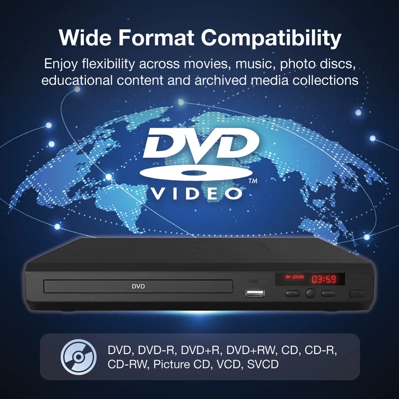 Laser Multi-Region DVD Player with HDMI Composite USB