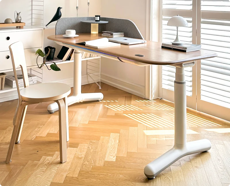 9am HOME Dora Pro Hardwood Smart Electric Standing Desk - (American Oak Top)(1400*700mm)