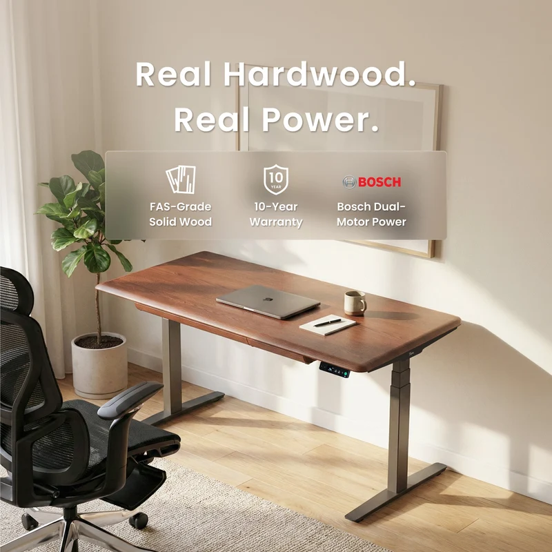 9am HOME Pesk Pro Hardwood Home Office Electric Standing Desk - (American Ash Top)(1200*750mm)
