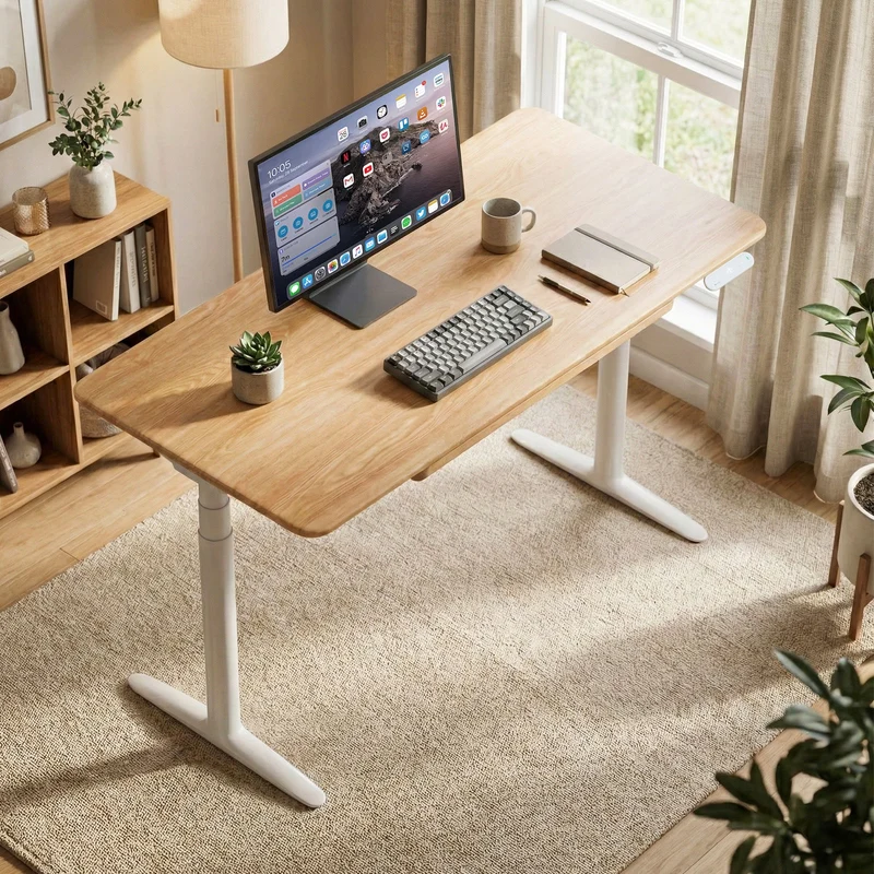9am HOME Atom Pro Ash Hardwood Home Office Stand Up Desk - (American Ash Top)(1200*750mm)