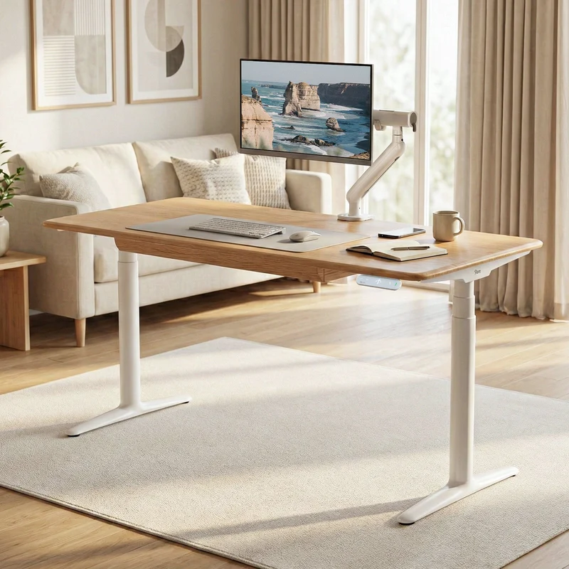 9am HOME Atom Pro Ash Hardwood Home Office Stand Up Desk - (American Ash Top)(1800*750mm)