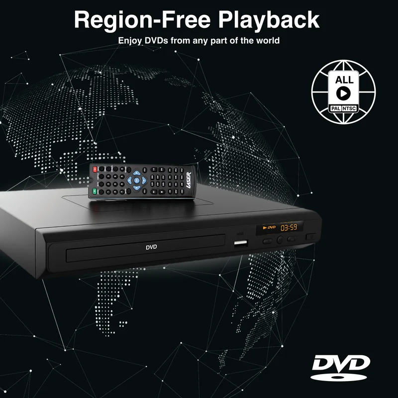 Laser Multi-Region DVD Player with Composite and HDMI (Black)