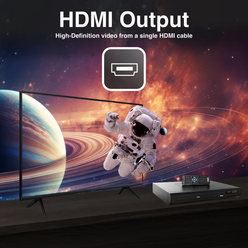 Laser Multi-Region DVD Player with Composite and HDMI (Black)