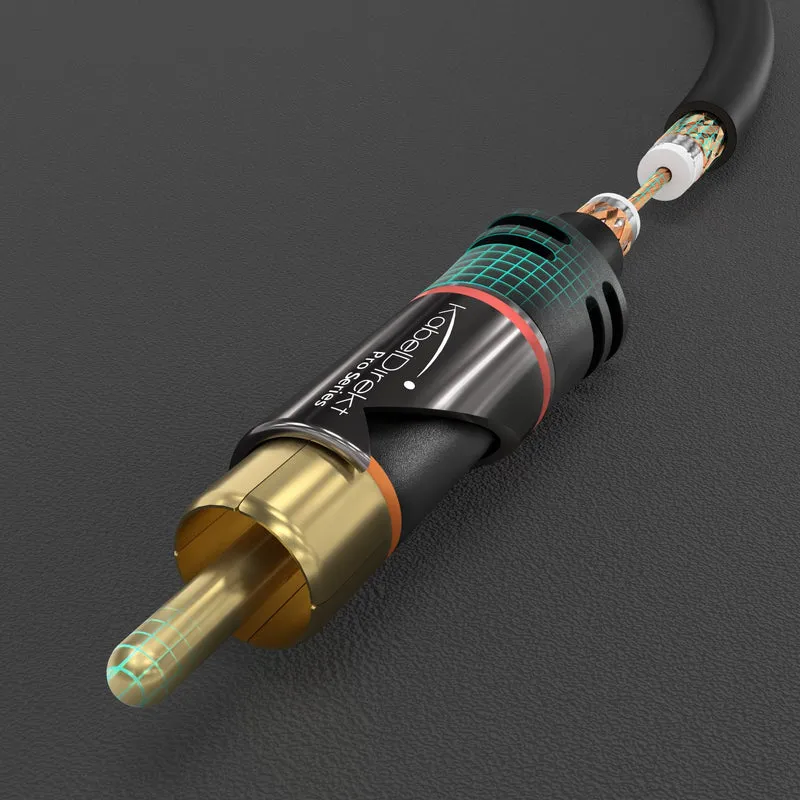 1 Cinch zu 2 Cinch Y-Kabel, Stereo-Audiokabel, Koax-Kabel, RCA-Stecker analog/digital