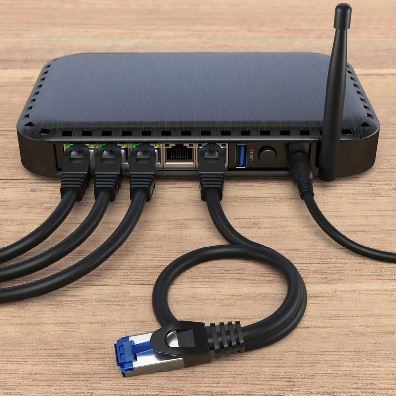 KabelDirekt CAT 6 Netzwerkkabel F/UTP, Ethernet, LAN & Patch Kabel, schwarz/silber