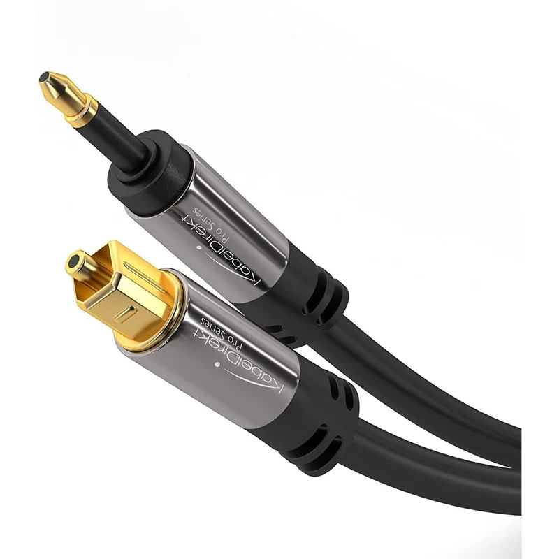 TOSLINK auf Mini-TOSLINK, optisches Audiokabel, Lichtwellenleiter/LWL, überträgt Digitale Audiosignale