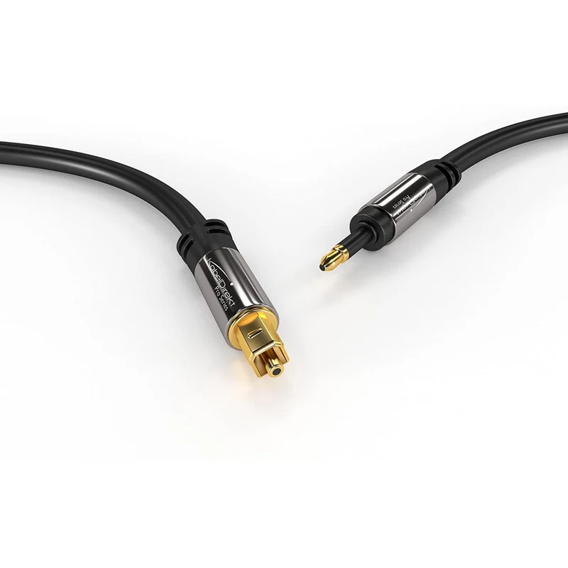 TOSLINK auf Mini-TOSLINK, optisches Audiokabel, Lichtwellenleiter/LWL, überträgt Digitale Audiosignale