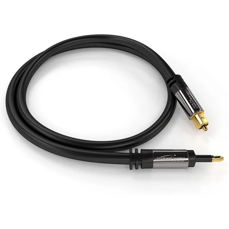 TOSLINK auf Mini-TOSLINK, optisches Audiokabel, Lichtwellenleiter/LWL, überträgt Digitale Audiosignale