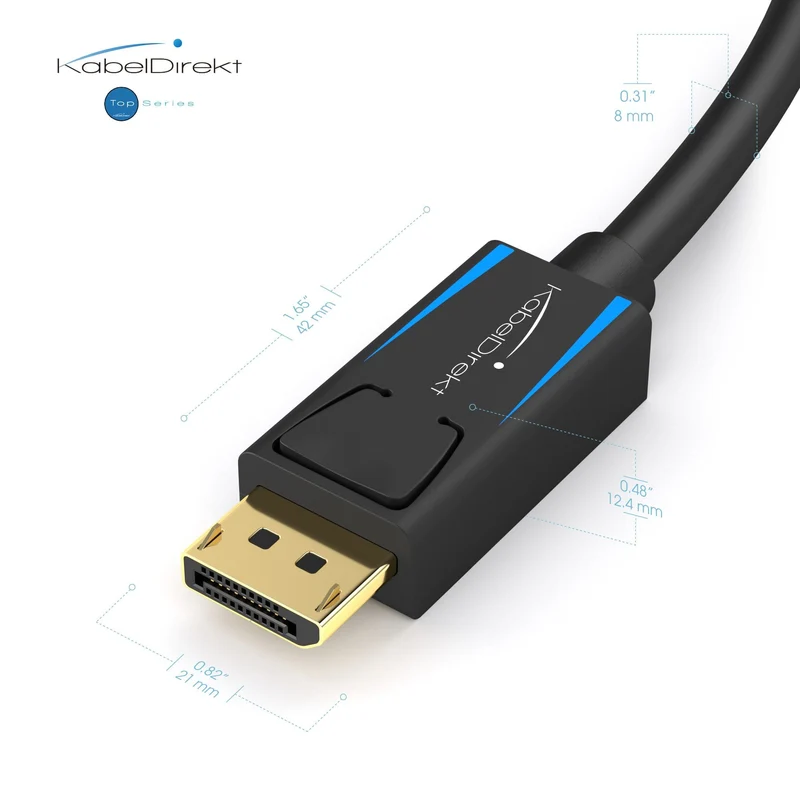 8K DisplayPort 1.4 Kabel - Für 8K bei 60Hz oder 4K bei 120Hz