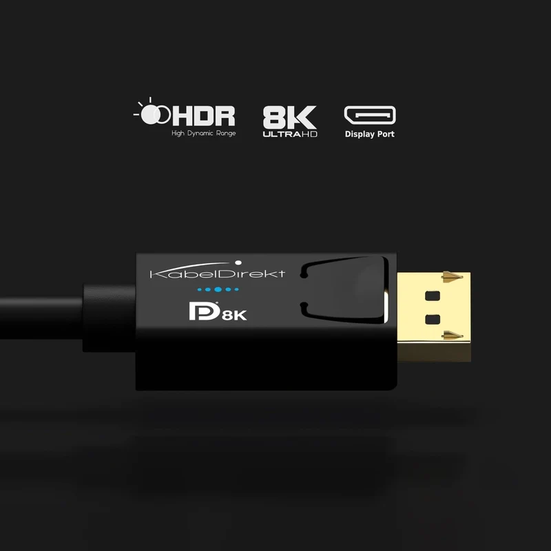 8K DisplayPort Kabel - VESA zertifiziert, DP 1.4