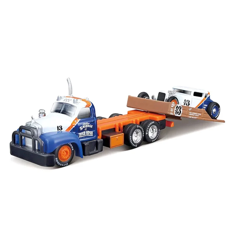 Maisto 1:64 Scale 1953 B-61 Mack Flatbed & 1929 Ford Model A Diecast Model