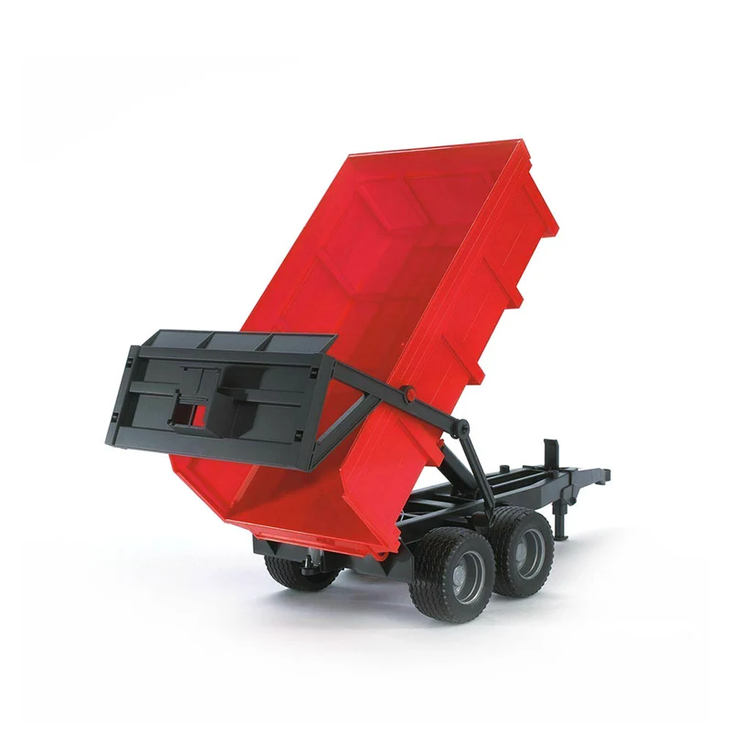 Bruder Licensed 1:16 Scale Tipping Trailer Dual Axle with Auto Tailgate Red