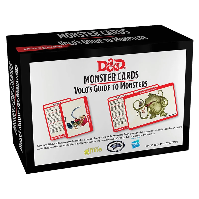 Wizards Of The Coast D&D Monster Cards Volos Guide to Monsters