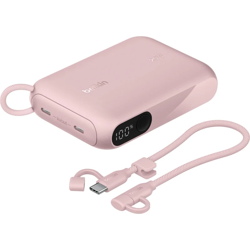 Belkin BoostCharge 10K Power Bank with Display (Pink)