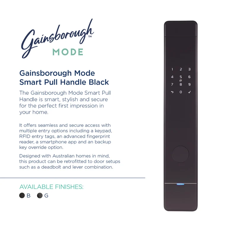 Gainsborough Mode Smart Pull Handle in Black