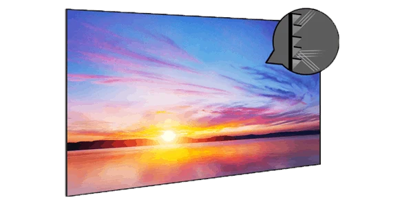 Black Grid Edge Free CLR Laser-TV Rahmenleinwand