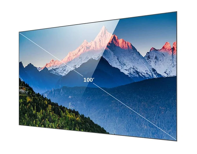 Black Grid Edge Free CLR Laser-TV Rahmenleinwand