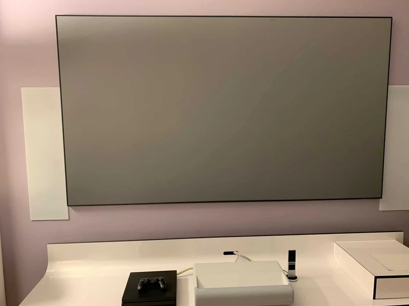 Black Grid Edge Free CLR Laser-TV Rahmenleinwand