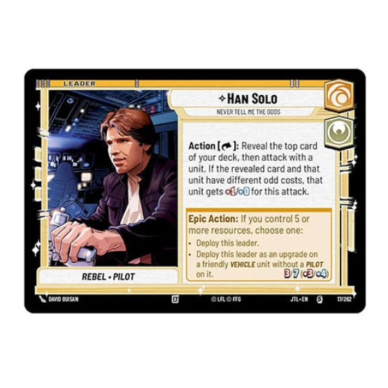 Fantasy Flight Games Star Wars Unlimited Jump to Lightspeed Han Solo Spotlight Deck
