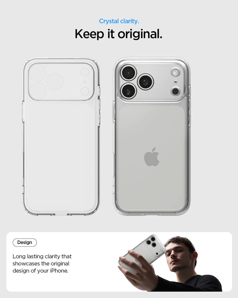 SPIGEN Ultra Hybrid Case for iPhone 18 Pro/17 Pro (Clear)