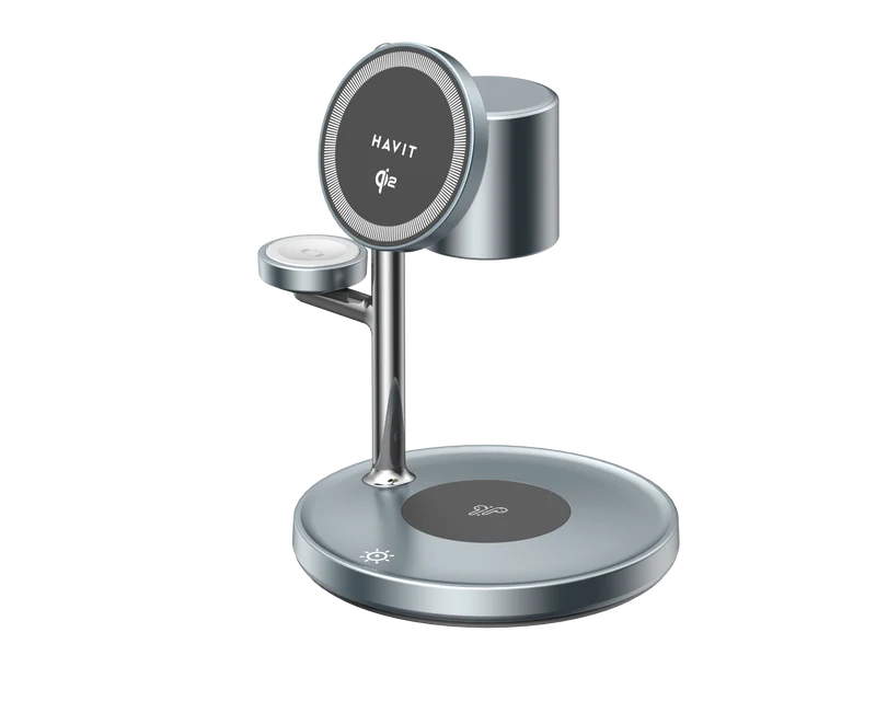 HAVIT 3-in-1 Wireless Charger with Qi2 and Light W3113