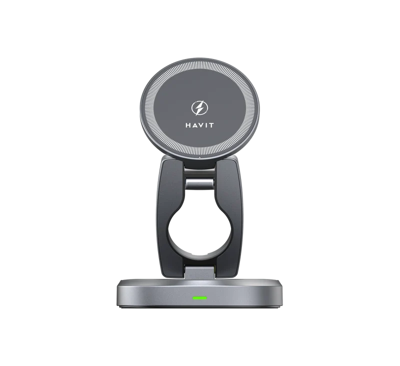 HAVIT 3-in-1 Foldable Wireless Charging Station with Rotating Base W3111