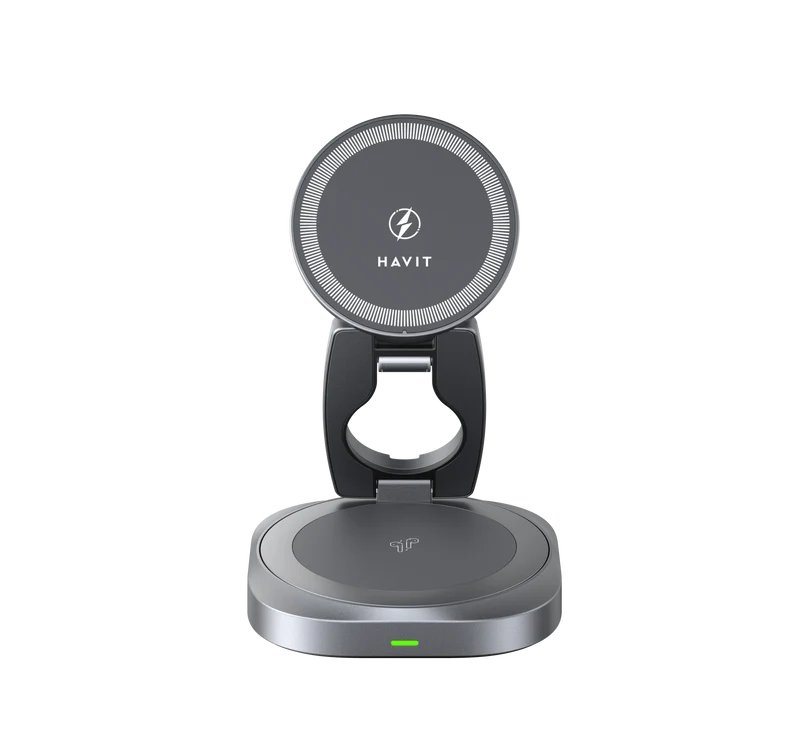 HAVIT 3-in-1 Foldable Wireless Charging Station with Rotating Base W3111