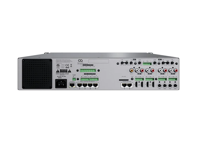 Optimal Audio Zone 4P – 4-Zonen-Audiocontroller mit DSP, Verstärkung und WebApp