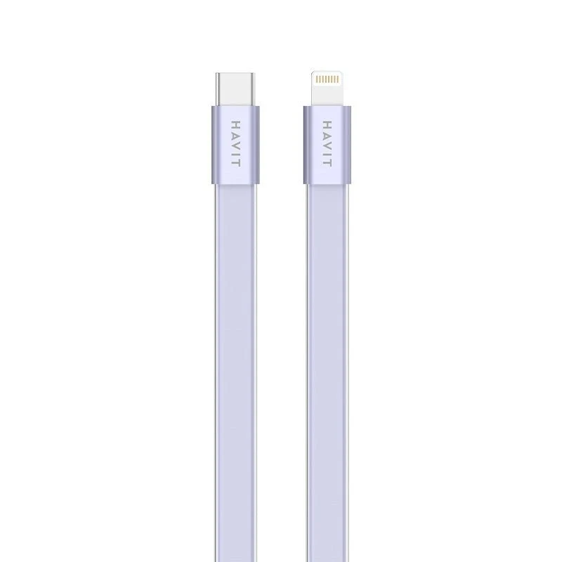 HAVIT 4.99mm Ultra-Thin USB-C TO Lightning Cable & Ultra-Thin USB-C TO USB-C Cable CB6379 CB6380
