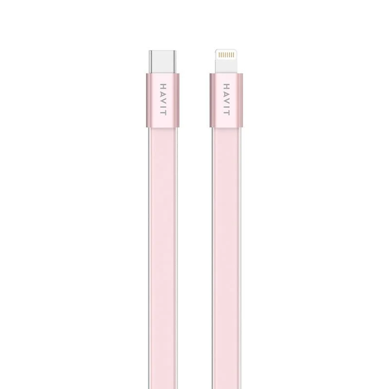 HAVIT 4.99mm Ultra-Thin USB-C TO Lightning Cable & Ultra-Thin USB-C TO USB-C Cable CB6379 CB6380