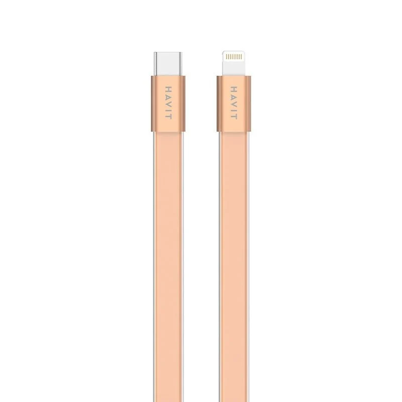 HAVIT 4.99mm Ultra-Thin USB-C TO Lightning Cable & Ultra-Thin USB-C TO USB-C Cable CB6379 CB6380