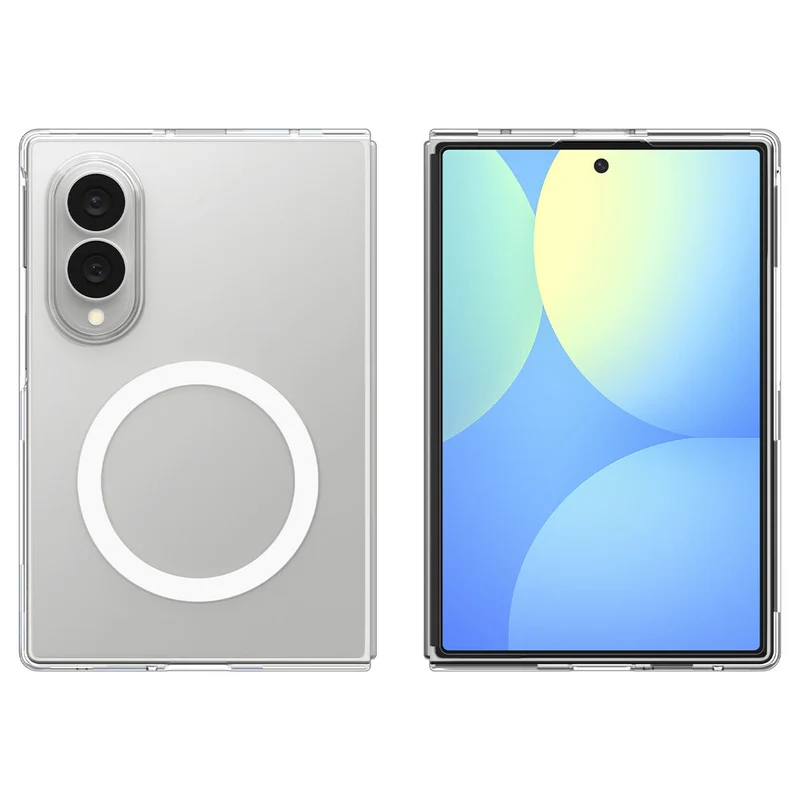 Spigen Galaxy Z Fold 8 Air Skin (MagFit) Case (Clear Case / White Ring)