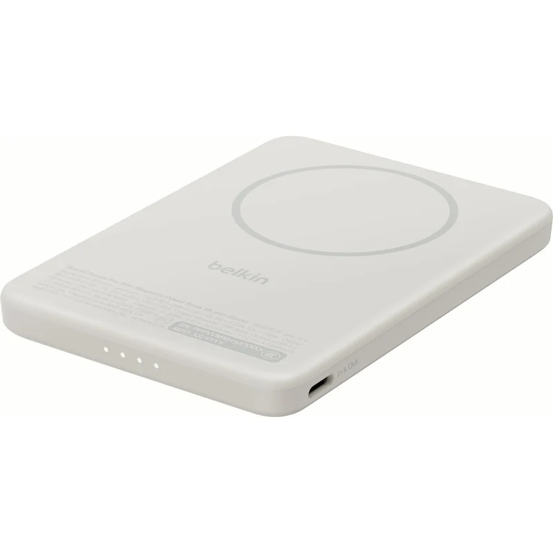 Belkin BoostCharge Slim Magnetic Power Bank 5K with Stand (Sand)