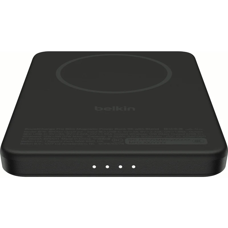 Belkin BoostCharge Slim Magnetic Power Bank 5K with Stand (Black)