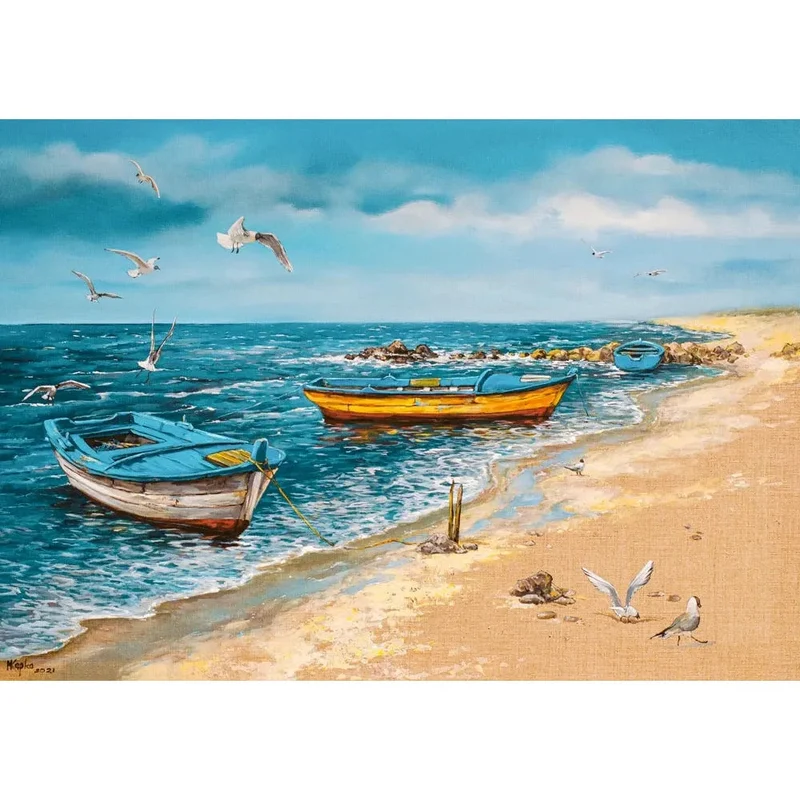 Castorland 500-Pieces Morning At The Seaside Puzzle