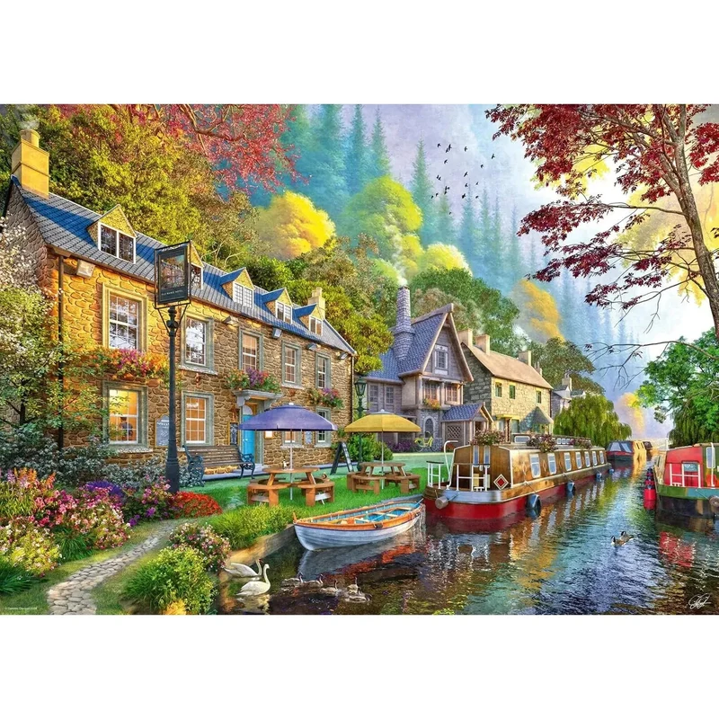 Ravensburger 1000pc Down Lane Nn 6: Canal Side Lane Puzzle
