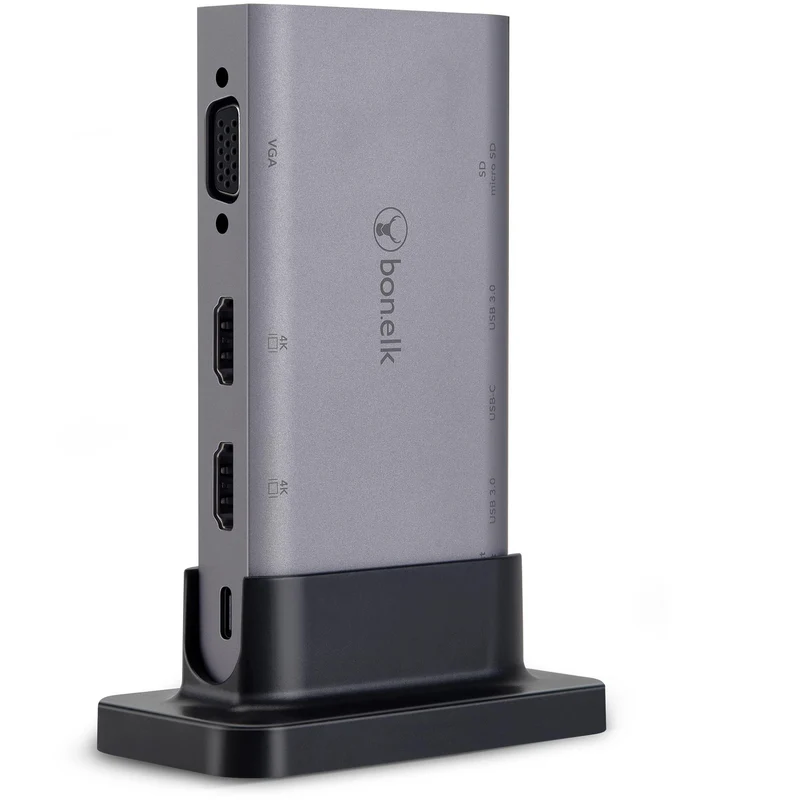 Bonelk Desktop Series 9 in 1 USB-C Multiport Hub (Space Grey)