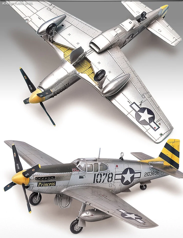Academy 1/72 P51C Mustang Plastic Model Kit