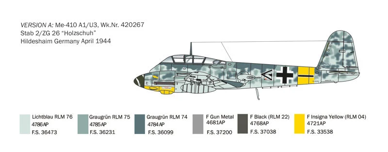 Italeri 1/72 Me 410 A-1 Hornisse