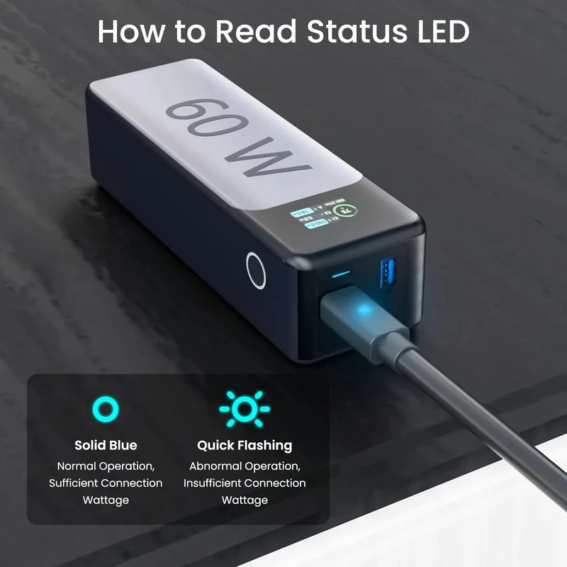 STARGEAR Mini 140W USB-C to DC Power Cable with LED for Starlink Mini 2m/5m