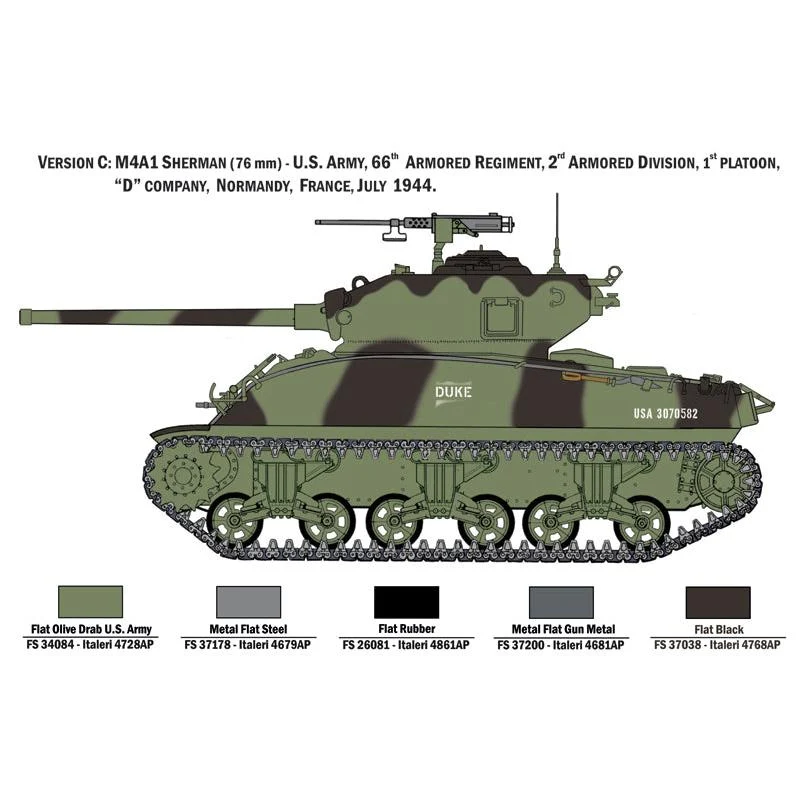 Italeri 1/35 M4A1 Sherman with U.S. Infantry