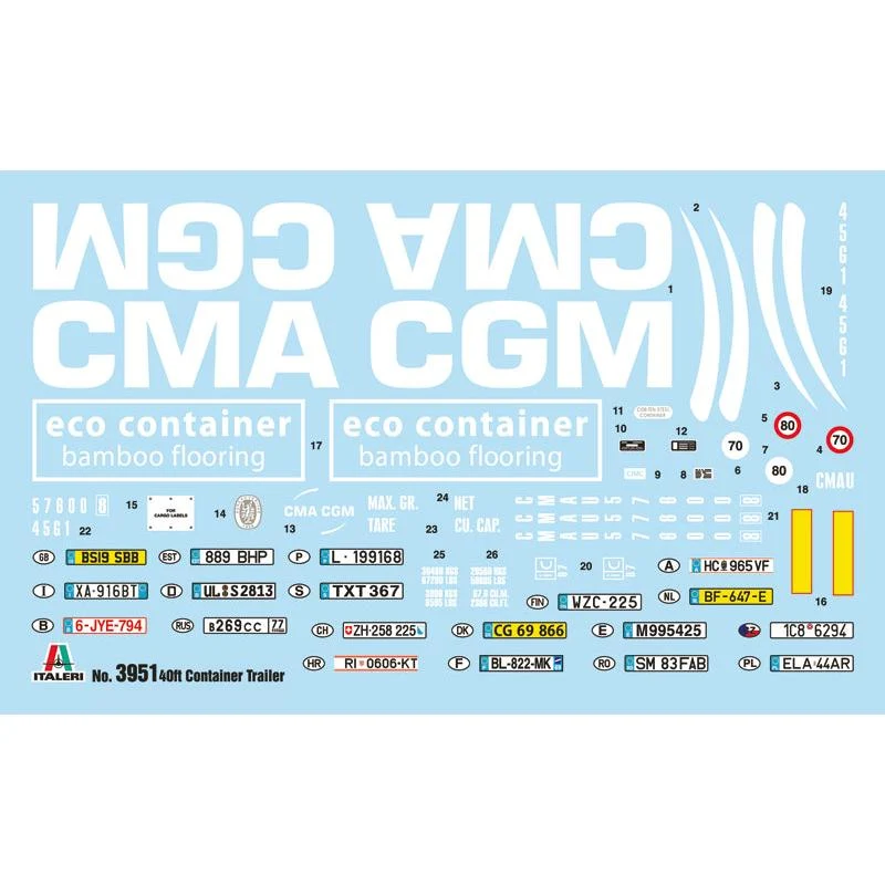 Italeri 1/24 40' Container Trailer