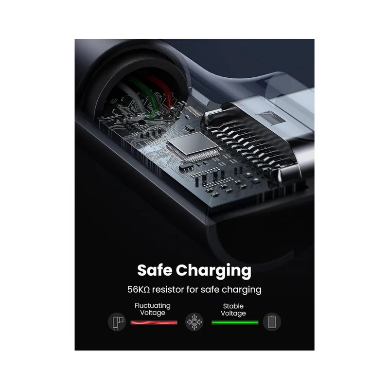 UGREEN USB-C to USB-A Braided Cable 90° Angled (1M)