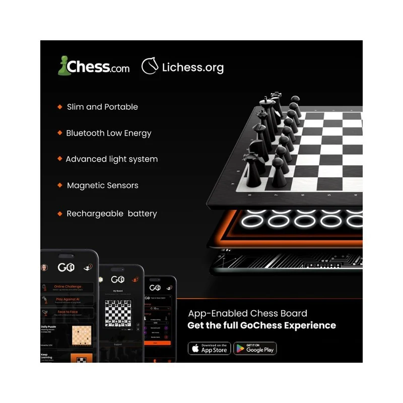GoChess Mini Smart Portable Chess Board with App
